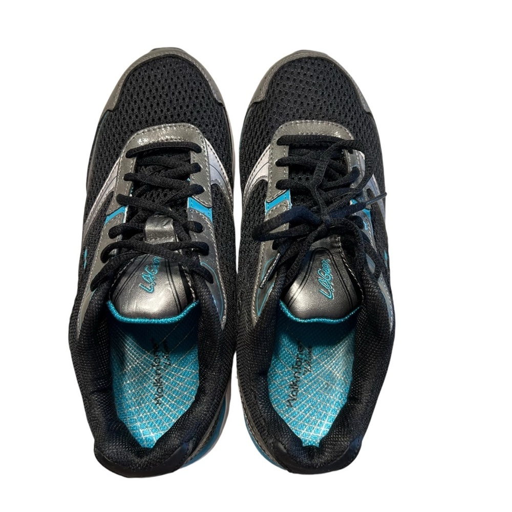 L.A. Gear Black Silver Teal Women's Sneakers - Picture 9 of 9